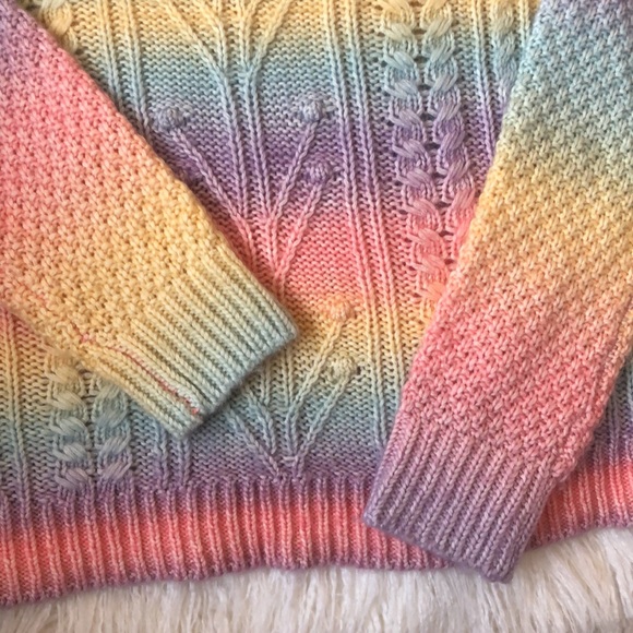 LOFT Rainbow Soft Sweater Ruffle - Picture 6 of 7